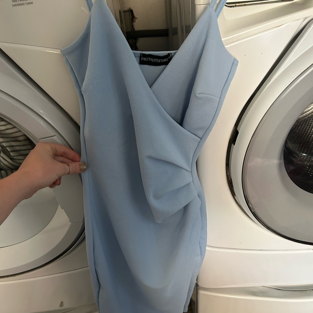 PrettyLittleThing Sky Blue Mini Dress